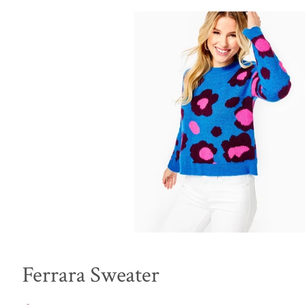 Lily Pulitzer Ferrara Sweater, Size L - New With Tags - Picture 2 of 2